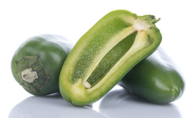 Fresh mini green peppers