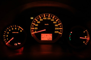 Car dashboard display led