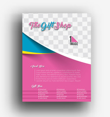 Obraz premium Gift Shop Flyer & Poster Cover Template