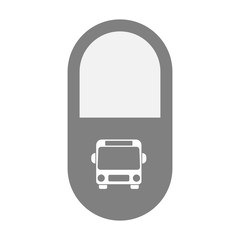 Isolated pill icon with  a bus icon