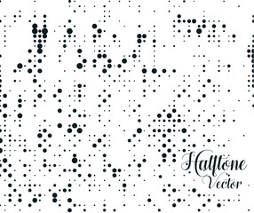 Grunge vector background. Halftone dots vector texture.