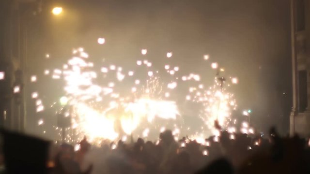 crowds in the street or the fire run