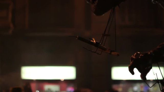 crowds in the street or the fire run