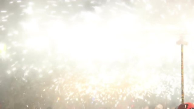 crowds in the street or the fire run