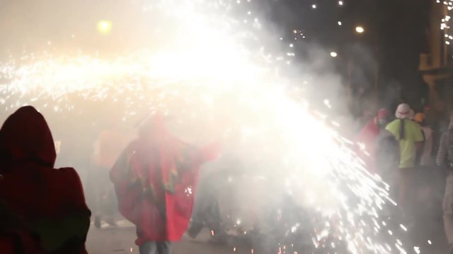 crowds in the street or the fire run