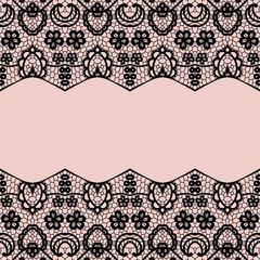 Obraz premium Lace border. Invitation card.