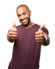black businessman happy expression