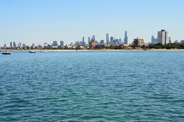 Views of Port Phillip Bay in Australia - Melbourne,
Boats moored in Port Phillip Bay, Melbourne