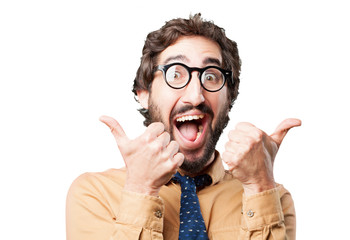 crazy man.funny expression