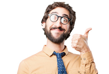 crazy man.funny expression