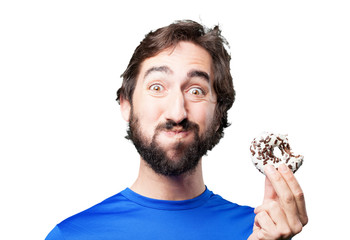 crazy sports man.funny expression