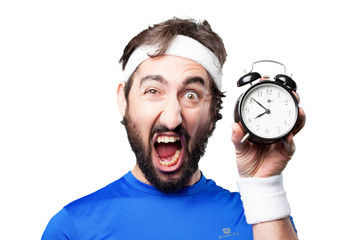 crazy sports man.funny expression