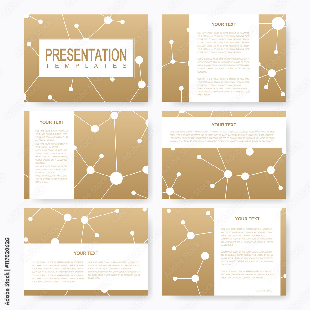 Poster set of vector templates for multipurpose presentation slides. brochure, leaflet, flyer, cover, magaz