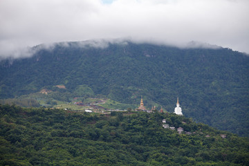 Fototapeta na wymiar Landsacpe Wat Phra Thart Pha Kaew is a buddhist monastery and te