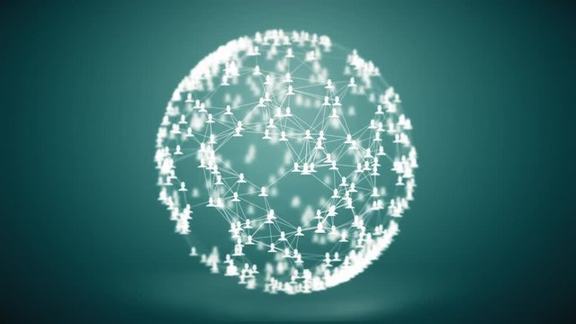 a lot of connections between avatars of men and women connected in the sphere