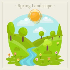 Spring Landscape Background