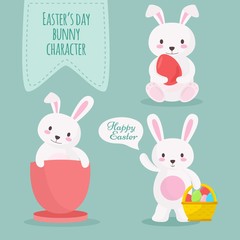 Easter Bunny Flat Characters