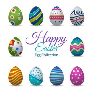 Colorful Easter Eggs Collection