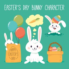 Easter's day bunny character