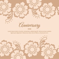 Floral anniversary in vintage style