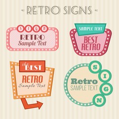 Retro signs pack 