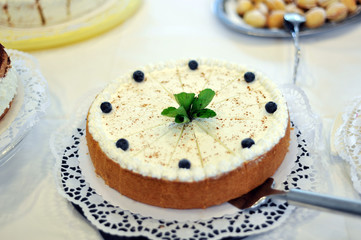 blaubeerkuchen mit sahne