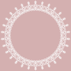 Floral Modern Round Frame