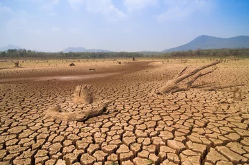 Wandcirkels tuinposter Global warming, Drought. © 24Novembers
