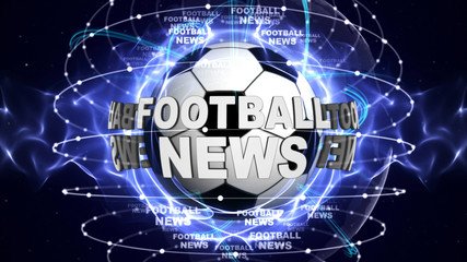 FOOTBALL NEWS Text and Ball
