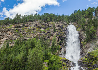 Stuibenfall waterfall in Otztal, Austria