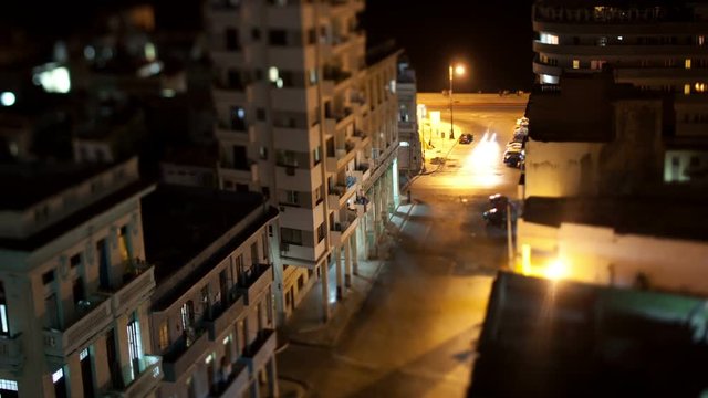 A street in havana cuba at night