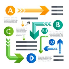 Variety of arrows set for infography