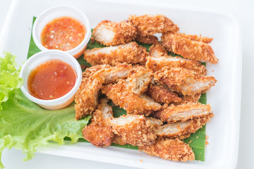 Deep fried breaded chicken ( chicken breast )