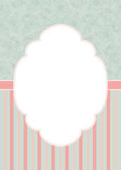 stripes and roses on green