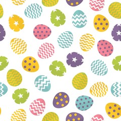 Colors Easter eggs pattern with shapes