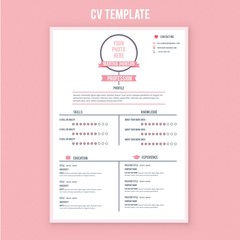Resume template with timeline style