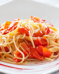 Spaghetti with cherry tomatoes