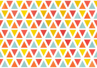 Watercolor triangle pattern.