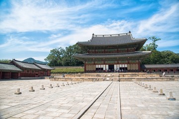 Naklejka premium The Main Hall of Changdeokgung Palace in South Korea