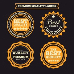 Premium quality labels in vintage design