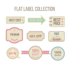 Vintage quality label collection