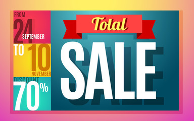 Total sale banner design.