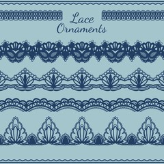 Blue lace ornament collection