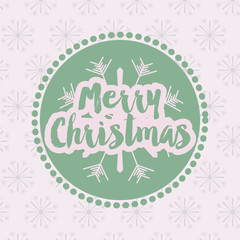 Obraz premium happy merry christmas snowflake icon vector graphic illustration