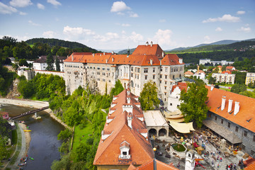 Castle in Cesky Krumlov, Czech Republic, UNESCO World Heritage Site