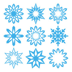 Fototapeta na wymiar Snowflake. Design elements for Christmas and New Year