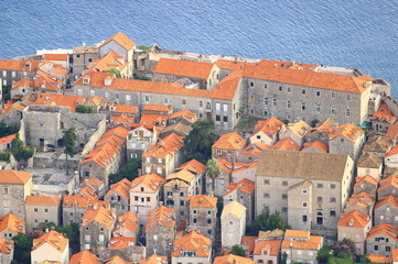 Obraz premium House roofs in Old town Dubrovnik in Croatia 