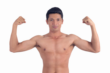 Fototapeta premium Handsome muscular isolated.