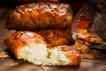 Pastry with vanilla cream