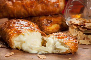 Pastry with vanilla cream